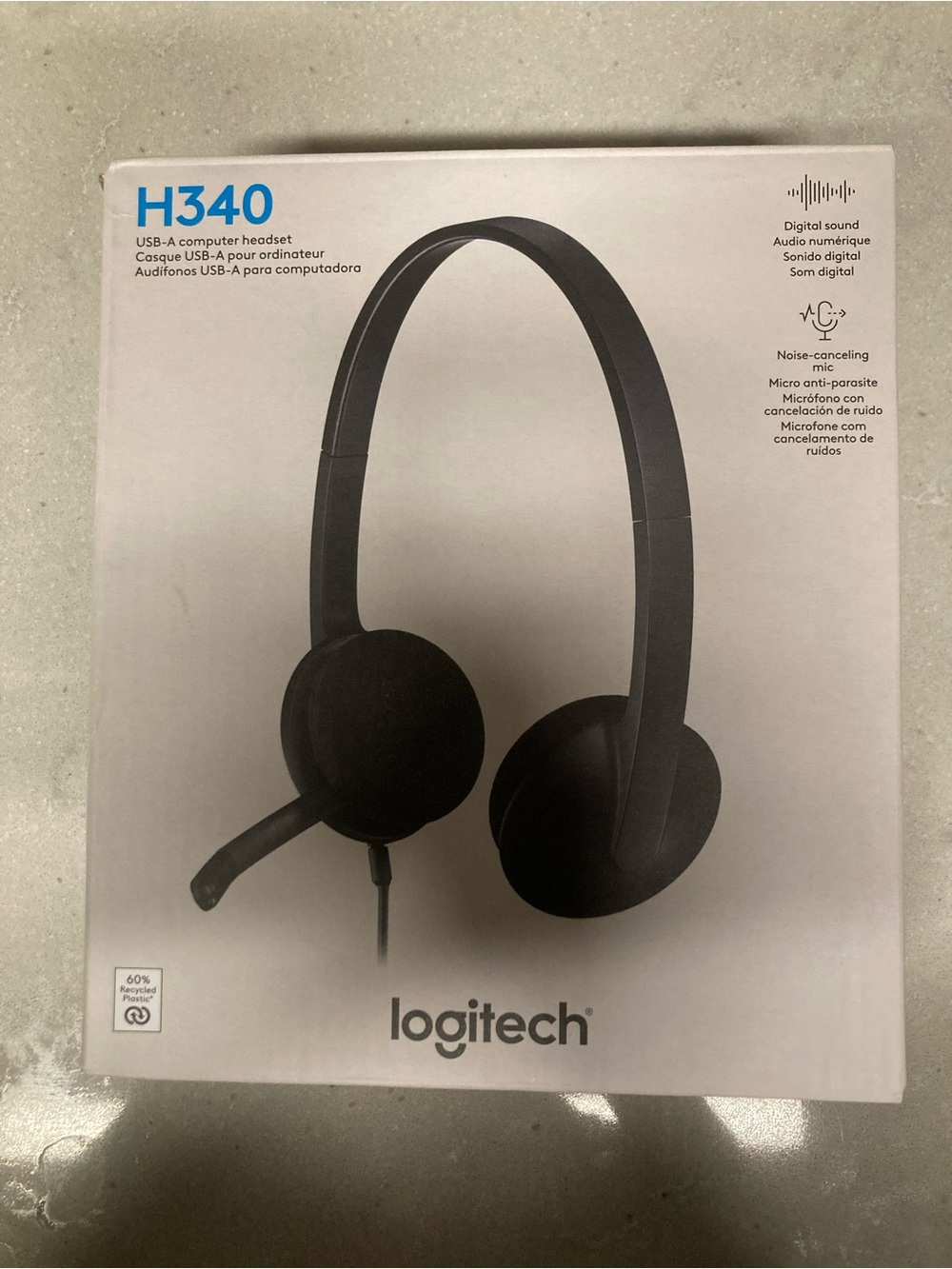Logitech USB Headset H340, Stereo, USB Headset for Windows and Mac - Black